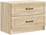 vidaXL Noptiera cu 2 sertare, stejar sonoma, 62 x 34, 5 x 44, 5 cm (895697)
