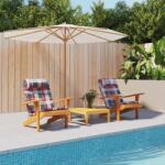 vidaXL Perne pentru scaune 2 pcs Verificare Rosie 58 x 77 x 4, 5 cm GartenMobel Dekor (361843)