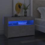 vidaXL Noptiera cu lumini LED, 2 buc. , gri beton, 60x35x40 cm GartenMobel Dekor (3082783)