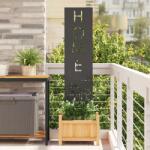 vidaXL Ecran de intimitate pentru gradina din otel negru 32x140 cm, model Home (876266)