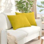 vidaXL Perne pentru canapea 2 pcs Galben 70 x 50 cm GartenMobel Dekor (42013763)