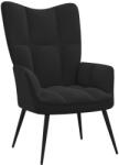vidaXL Scaun de relaxare, negru, catifea GartenMobel Dekor (328079)