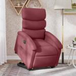 vidaXL Fotoliu electric rabatabil cu ridicare, rosu vin, textil GartenMobel Dekor (3204005)