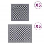 vidaXL Set de prosoape, 10 buc. , albastru si alb, bumbac GartenMobel Dekor (136288) Prosop