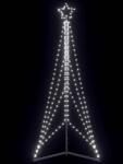 vidaXL Pom de Craciun LED 483 LED-uri Alb Rece 240 cm GartenMobel Dekor (4016413)