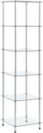 vidaXL Raft cu 6 niveluri transparent, 40x40x160 cm, sticla securizata GartenMobel Dekor (249507) Biblioteca