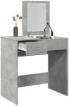 vidaXL Masa de toaleta cu oglinda, gri beton, 73x46, 5x120 cm GartenMobel Dekor (848223)