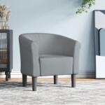 vidaXL Fotoliu tip cuva, gri deschis, material textil GartenMobel Dekor (356429)