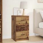 vidaXL Noptiera cu 3 sertare, lemn vechi, 38 x 38 x 66 cm, lemn compozit (883382)