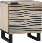 vidaXL Noptiera alba din lemn prelucrat, 1 usa, 40 x 33 x 46 cm, stil rustic (4017968)