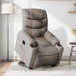 vidaXL Fotoliu electric rabatabil cu ridicare, gri taupe, textil GartenMobel Dekor (3206670)