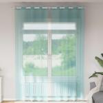 vidaXL Perdele Voile cu Oeje 2 buc Turcoaz GartenMobel Dekor (4102148)