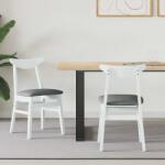 vidaXL Scaune de dining 2 pcs Alb 42 x 47.5 x 81 cm GartenMobel Dekor (42020433)