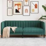 vidaXL Canapea, 2 locuri, verde închis, material textil GartenMobel Dekor (372608) Canapea