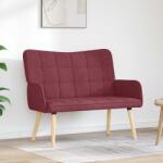 vidaXL Canapea cu doua locuri bordo 115 x 61 x 87 cm tesatura GartenMobel Dekor (42028894) Canapea