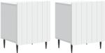 vidaXL Set 2 noptiere albe din lemn prelucrat, 43 x 34, 5 x 52 cm, cu usa (894336)