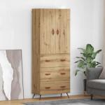 vidaXL Bufet Stejar Artizanal 69, 5 x 34 x 180 cm Lemn compozit GartenMobel Dekor (3416011) Comoda
