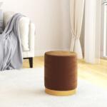 vidaXL Taburet depozitare rotund, maro, catifea 31 x 37 cm GartenMobel Dekor (340289)