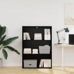vidaXL Raft pentru carti Stejar Negru 60 x 30 x 76.5 cm Lemn compozit GartenMobel Dekor (8003717) Biblioteca