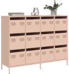vidaXL Dulap, roz, 135x39x103, 5 cm, otel laminat la rece GartenMobel Dekor (3307174) Comoda