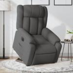 vidaXL Fotoliu electric rabatabil cu ridicare, gri închis, textil GartenMobel Dekor (3205341)