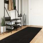 vidaXL Covor moale cu pile medie si spalabil HUARTE Negru 400 x 80 cm GartenMobel Dekor (42022512) Covor