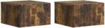 vidaXL Set 2 noptiere suspendate stejar fumuriu, lemn prelucrat, 33x34, 5x20 cm (898436)