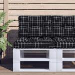 vidaXL Perne de paleti, 2 buc. , negru carouri, textil GartenMobel Dekor (360683)