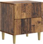 vidaXL Noptiera cu 2 sertare din lemn prelucrat, finisaj lemn vechi, 43x34, 5x48 cm (894541)