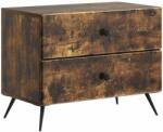vidaXL Noptiera cu 2 sertare, stejar fumuriu, 62 x 34, 5 x 47, 5 cm, vidaXL (895470)