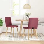 vidaXL Scaune de bucatarie, 2 buc. , rosu vin, material textil GartenMobel Dekor (4101124)