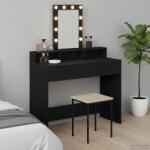 vidaXL Masa de Machiaj cu sertar Negru 100 x 41 x 140 cm Lemn compozit GartenMobel Dekor (865173)