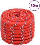 vidaXL Franghie de barca, rosu, 20 mm, 50 m, polipropilena GartenMobel Dekor (152421)