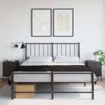 vidaXL Noptiere, 2 buc. , negru, 36x39x50, 5 cm, otel GartenMobel Dekor (842923)
