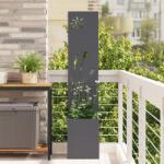 vidaXL Ghiveci de Gradina cu Panou Decorativ Antracit 32 x 140 cm GartenMobel Dekor (876359)