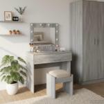 vidaXL Masa de Machiaj cu sertar Gri 83 x 40 x 70 cm Lemn compozit GartenMobel Dekor (865231)