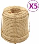 vidaXL Franghii de sisal, 5 buc. , 20 mm, 100 m GartenMobel Dekor (3196233)