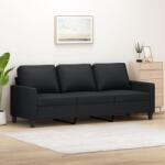 vidaXL Canapea cu 3 locuri, negru, 180 cm, piele ecologica GartenMobel Dekor (359142) Canapea