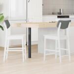 vidaXL Scaune de dining 2 pcs Alb 48 x 49 x 95 cm GartenMobel Dekor (42020480)