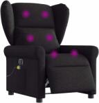 vidaXL Fotoliu electric de masaj rabatabil, negru, textil GartenMobel Dekor (3303366)