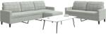 vidaXL Set de canapele cu perne, 3 piese, gri deschis, catifea GartenMobel Dekor (3278481) Canapea