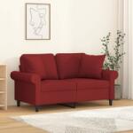 vidaXL Perne decorative, 2 buc. , rosu vin, 40x40 cm, material textil GartenMobel Dekor (349477)