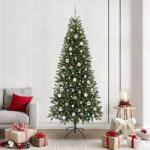 vidaXL Brad de Craciun artificial cu 300 LED Verde 210 cm PE si PVC GartenMobel Dekor (3397369)