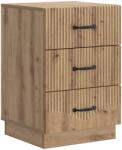 vidaXL Noptiera cu 3 sertare, stejar artizanal, 43 x 41 x 63, 5 cm (895254)