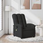 vidaXL Fotoliu de masaj rabatabil, negru, material textil GartenMobel Dekor (371741)