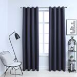 vidaXL Draperii opace cu inele metalice 2 buc. , antracit, 140 x 245 cm GartenMobel Dekor (134420)