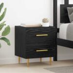 vidaXL Set 2 noptiere cu sertare, stejar negru, 40 x 35 x 47, 5 cm (882000)