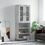 vidaXL Dulap înalt, gri beton, 69, 5x34x180, lemn compozit GartenMobel Dekor (3198725) Comoda