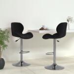 vidaXL Scaune de bar, 2 buc. , negru, catifea GartenMobel Dekor (334908)