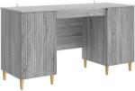 vidaXL Birou cu raft Sonoma gri 142, 5 x 50 x 75 cm Lemn prelucrat GartenMobel Dekor (3414600)